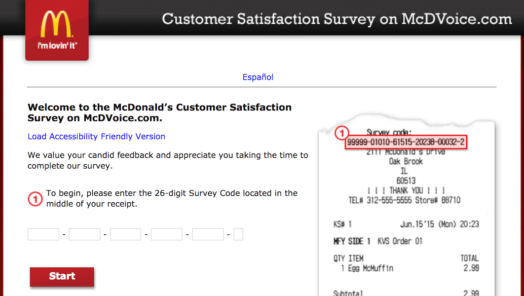 Survey Official Site McDVOICE